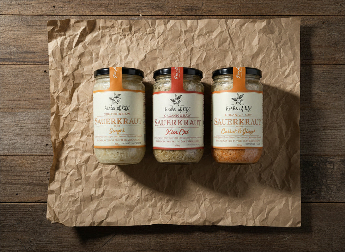Herbs of Life Organic & Raw Sauerkraut
